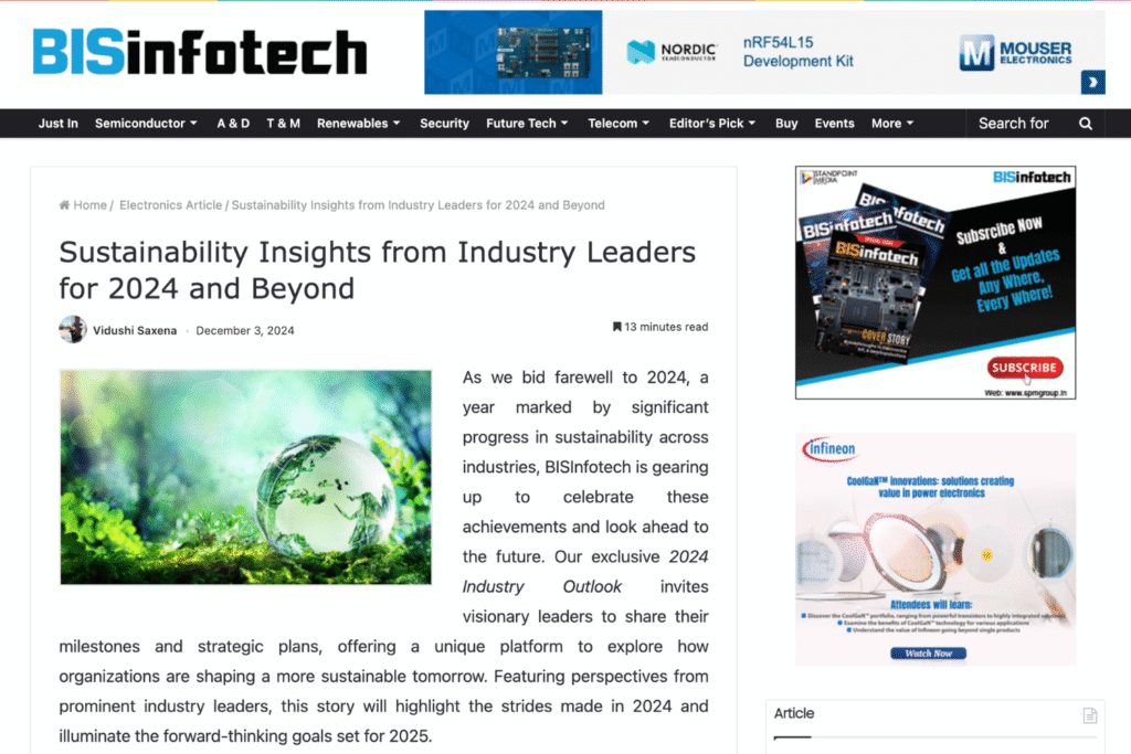 Trontek Showcased in BISinfotech: Leading Sustainability in 2024 and Beyond