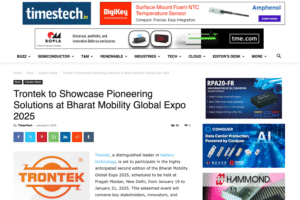 Trontek to Showcase Cutting-Edge Solutions at Bharat Mobility Global Expo 2025