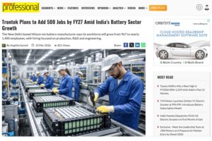 Trontek in the Spotlight: Autocar Professional Highlights Our Vision for FY27