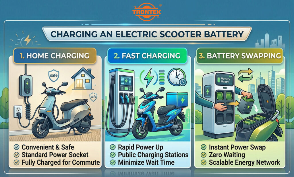 charging an electric scooter battery