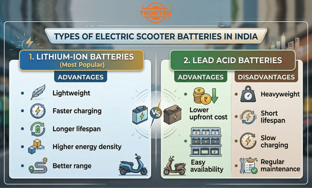 electric scooter battery types