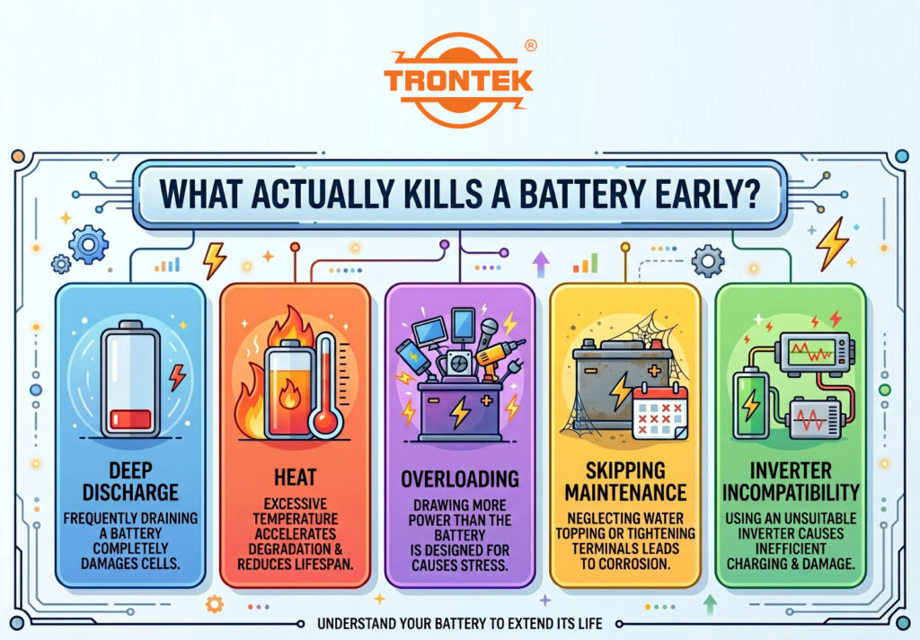 batteries die early