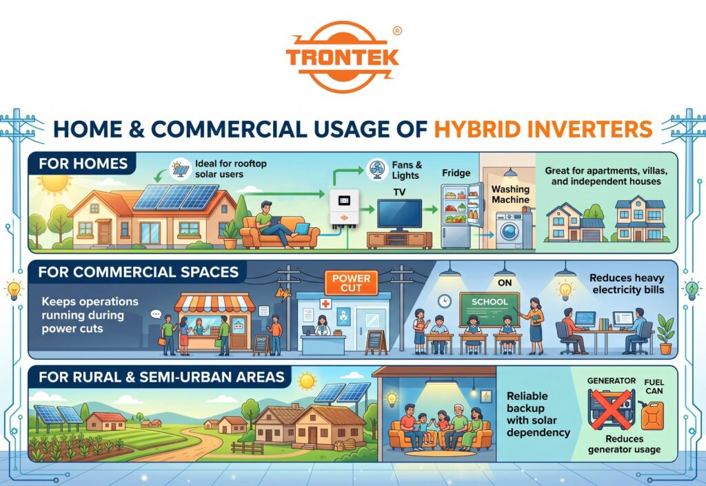 hybrid inverter home & commercial